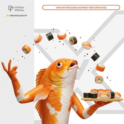 Sushi Bar Social Media Elemento PSD