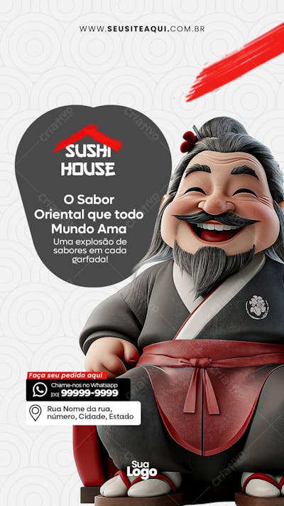 Story Comida Japonesa - Restaurante - Social Media
