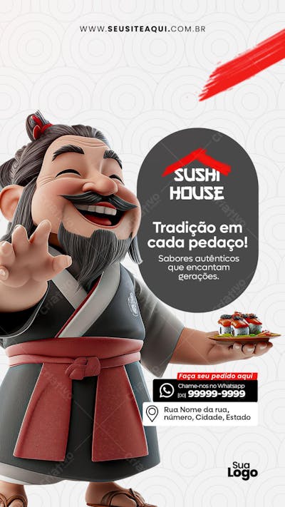 Story Comida Japonesa - Restaurante - Social Media