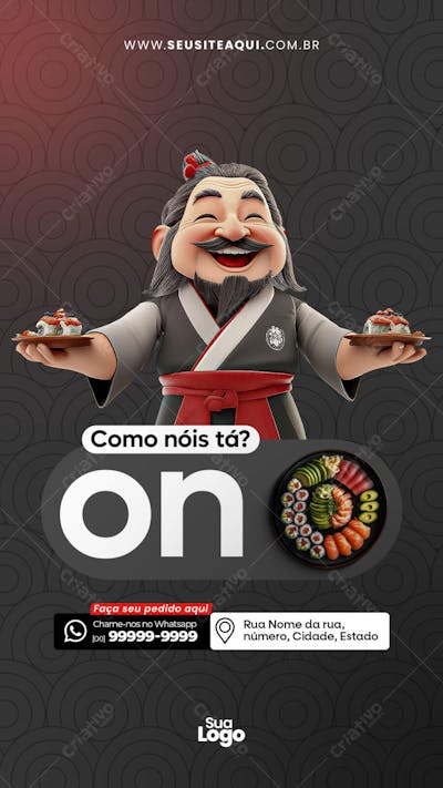 Story Comida Japonesa - Restaurante - Social Media