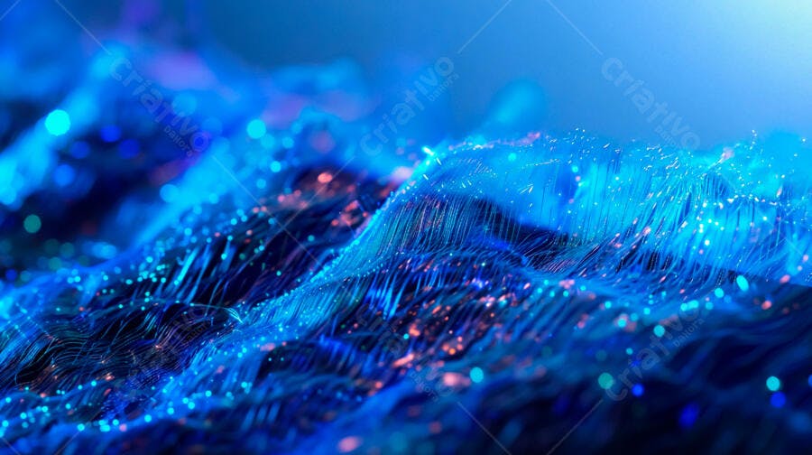 Fibras Óticas azuis em textura abstrata