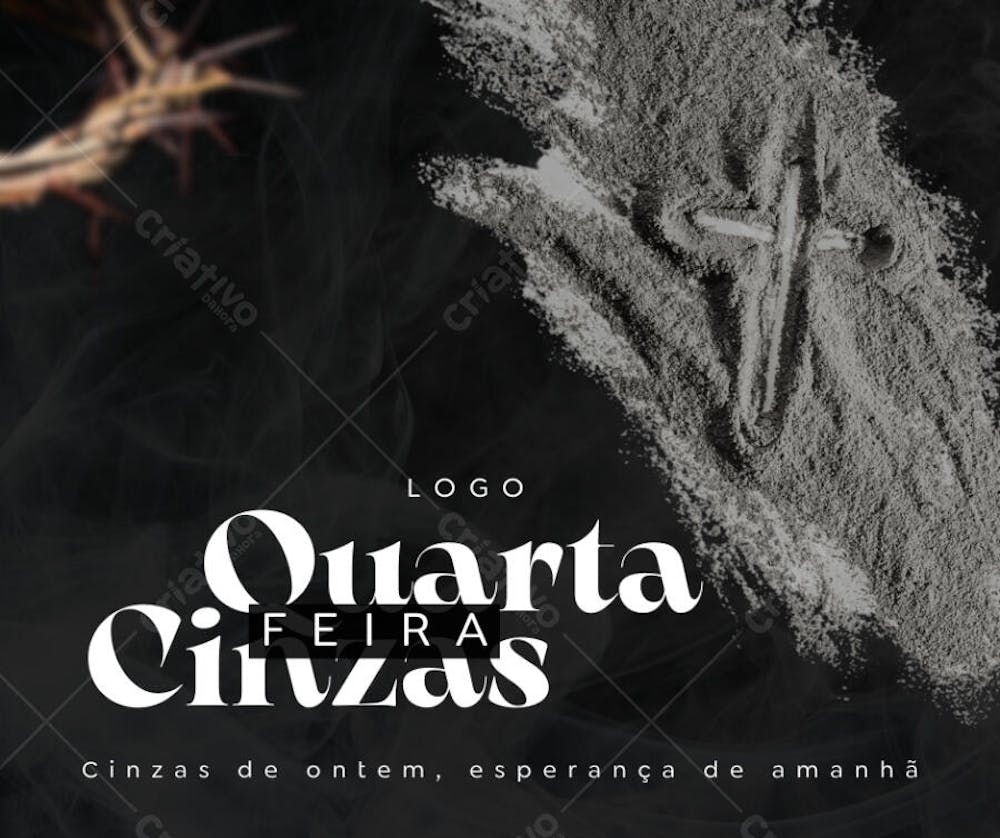 post para facebook Quarta feira de cinzas 