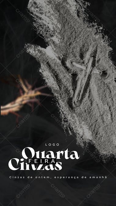 Story de quarta feira Cinzas 
