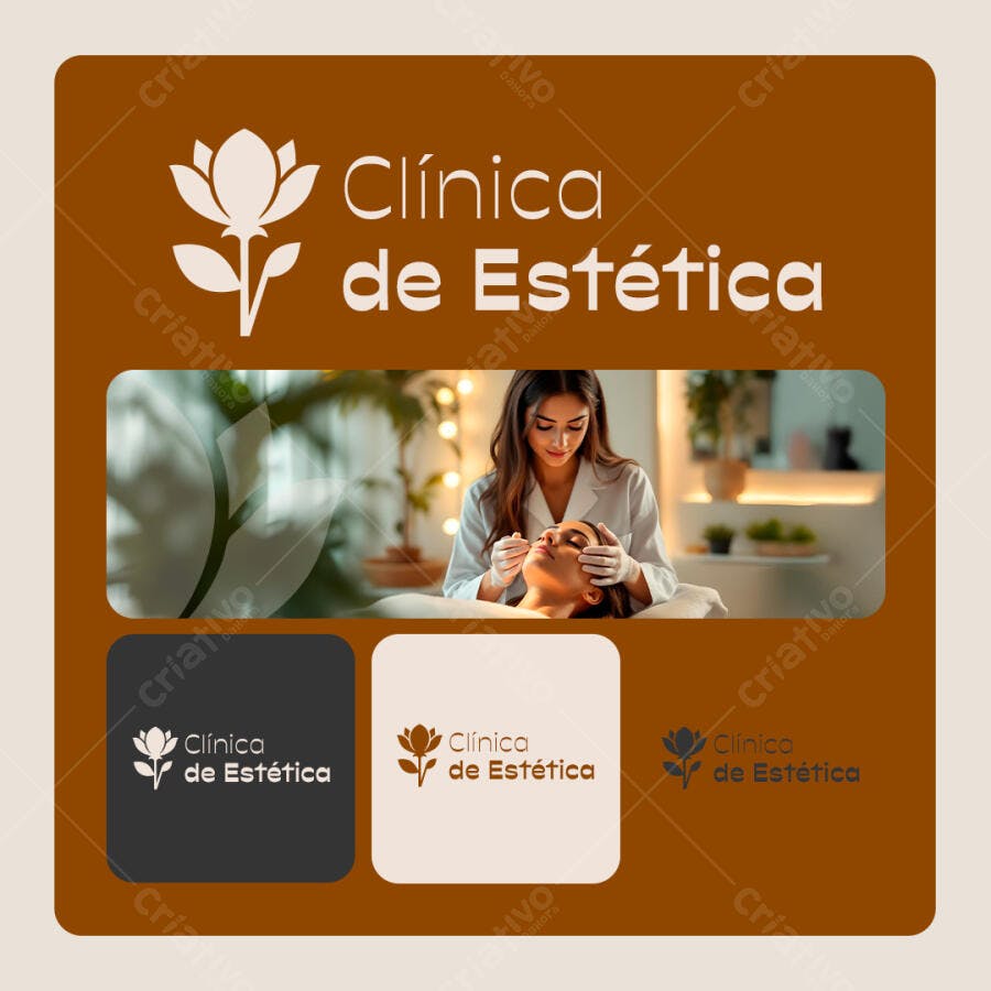 Kit Branding Clínica de Estética PSD Editável