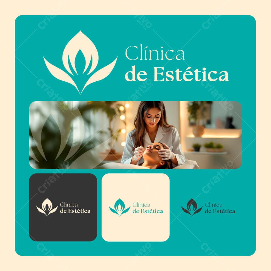 Logo para Clínica de Estética PSD Editável