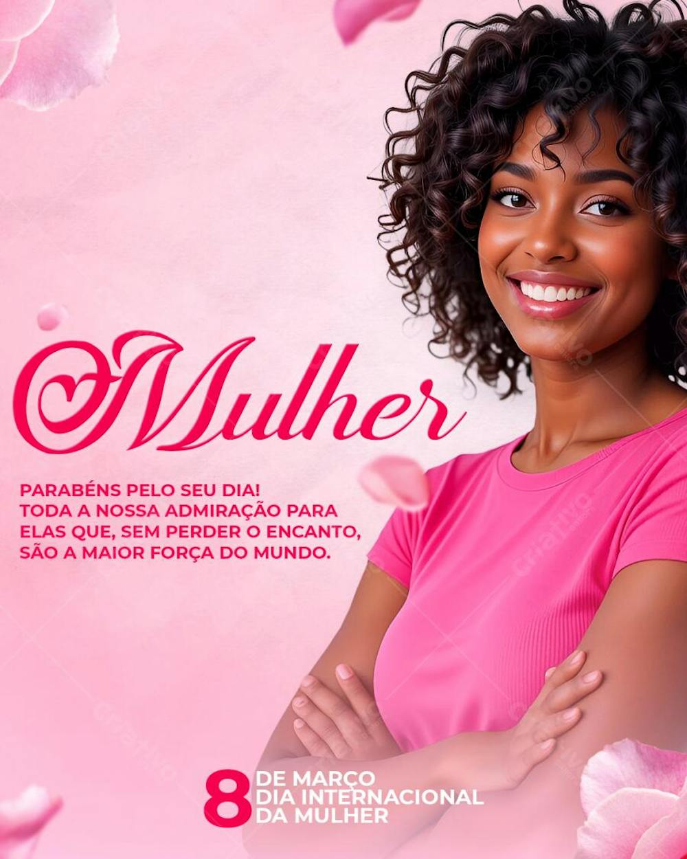 Flyer Dia da mulher arte PSD FEED
