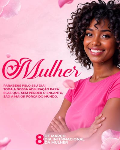 Flyer Dia da mulher arte PSD FEED
