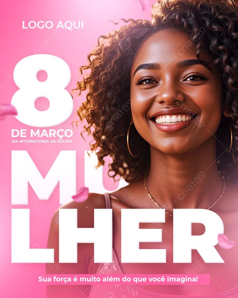 Flyer Dia Internacional da Mulher PSD Editável