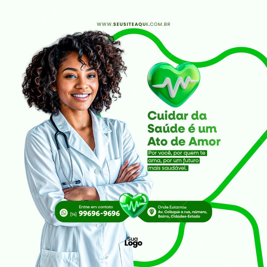 Postagem Dia Mundial da Saúde PSD Editável