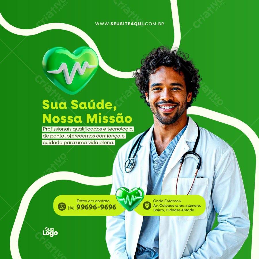 Postagem Instagram Médico PSD Editável