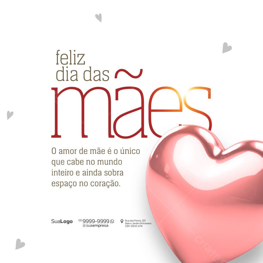 Postagem Dia das Mães PSD Editável