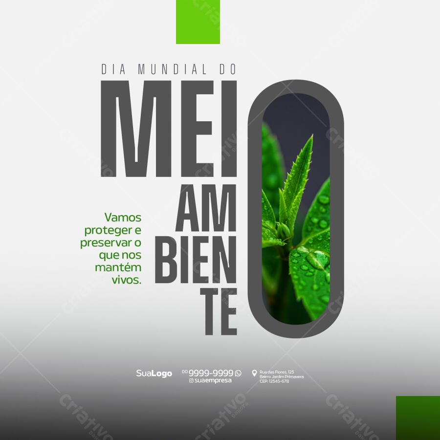 Post para o Dia Mundial do Meio Ambiente PSD Editável