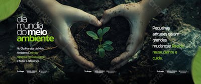 Social Media - Dia Mundial do Meio Ambiente - Criado com IA
