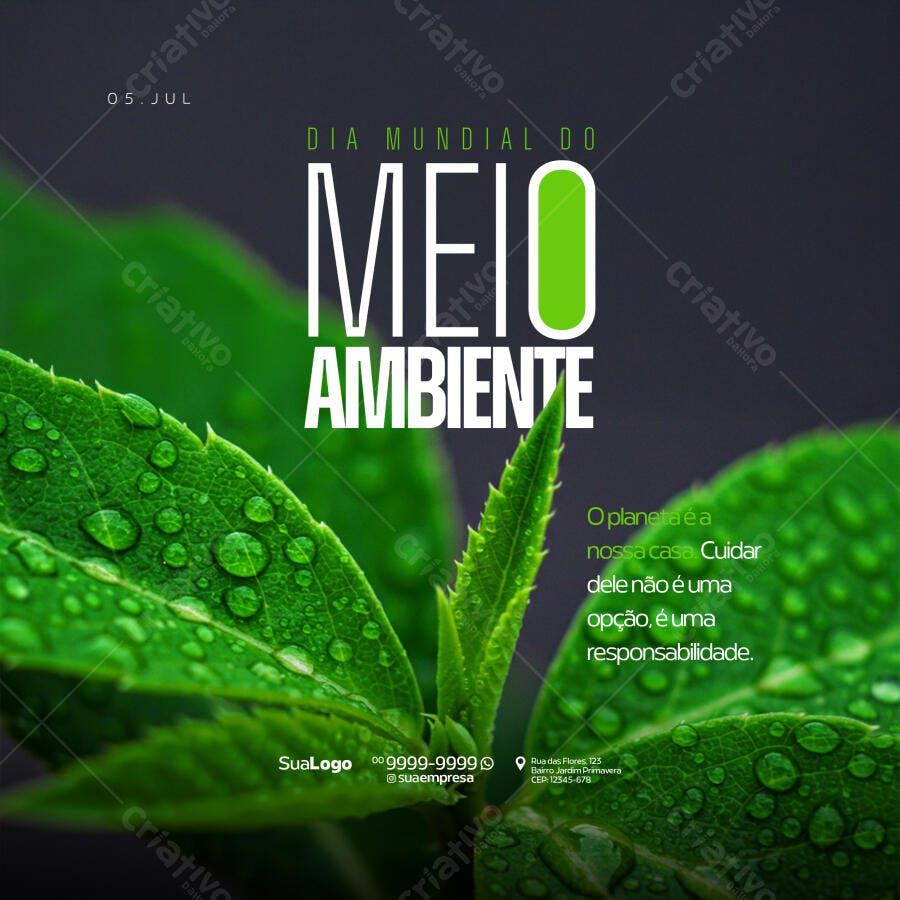 Postagem Dia Mundial do Meio Ambiente PSD Editável