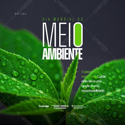 Social Media - Dia Mundial do Meio Ambiente - Criado com IA