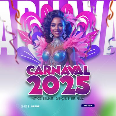 FLYER CARNAVALESCO SAZONAL CARNAVAL 2025