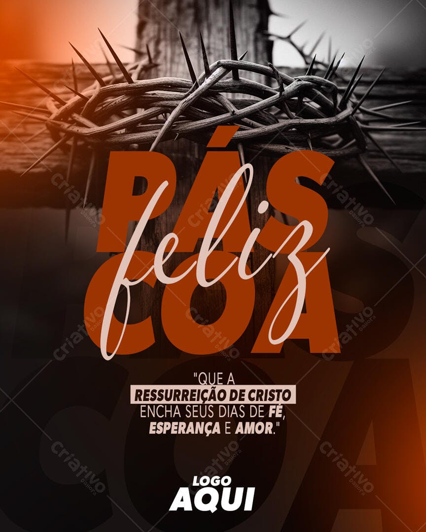 Flyer Páscoa PSD Editável