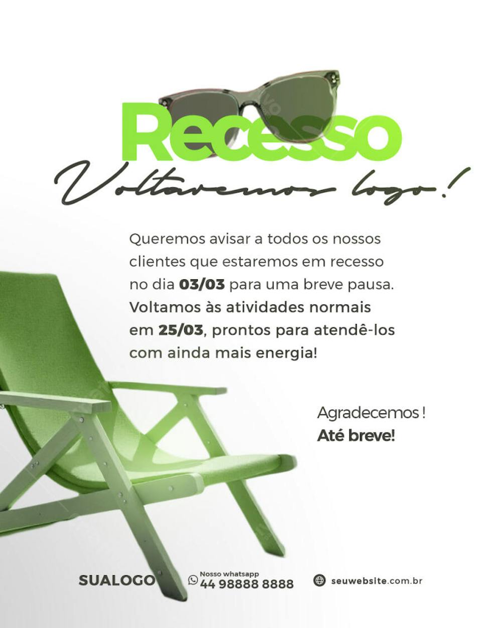 Informativo de recesso