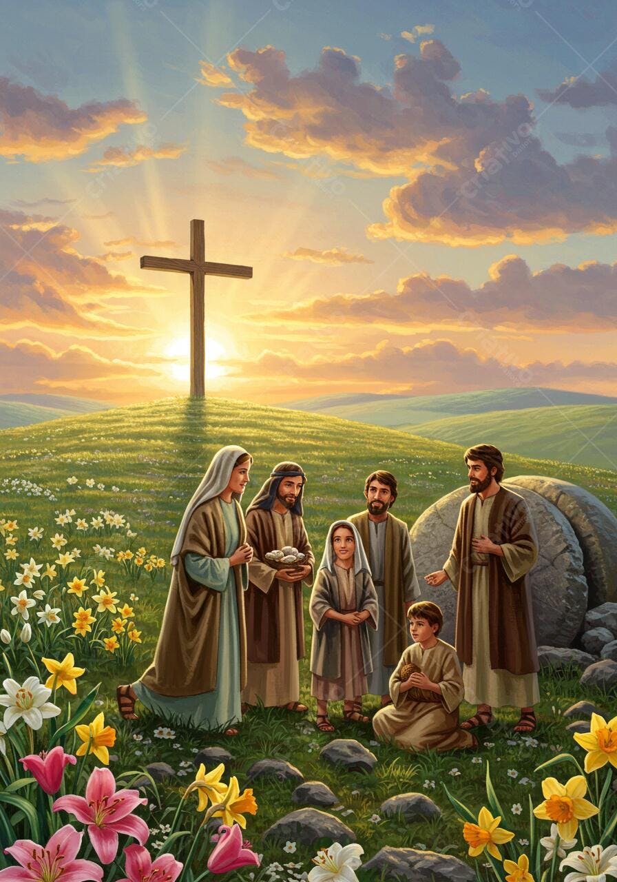 Ressurreição de Cristo ao amanhecer