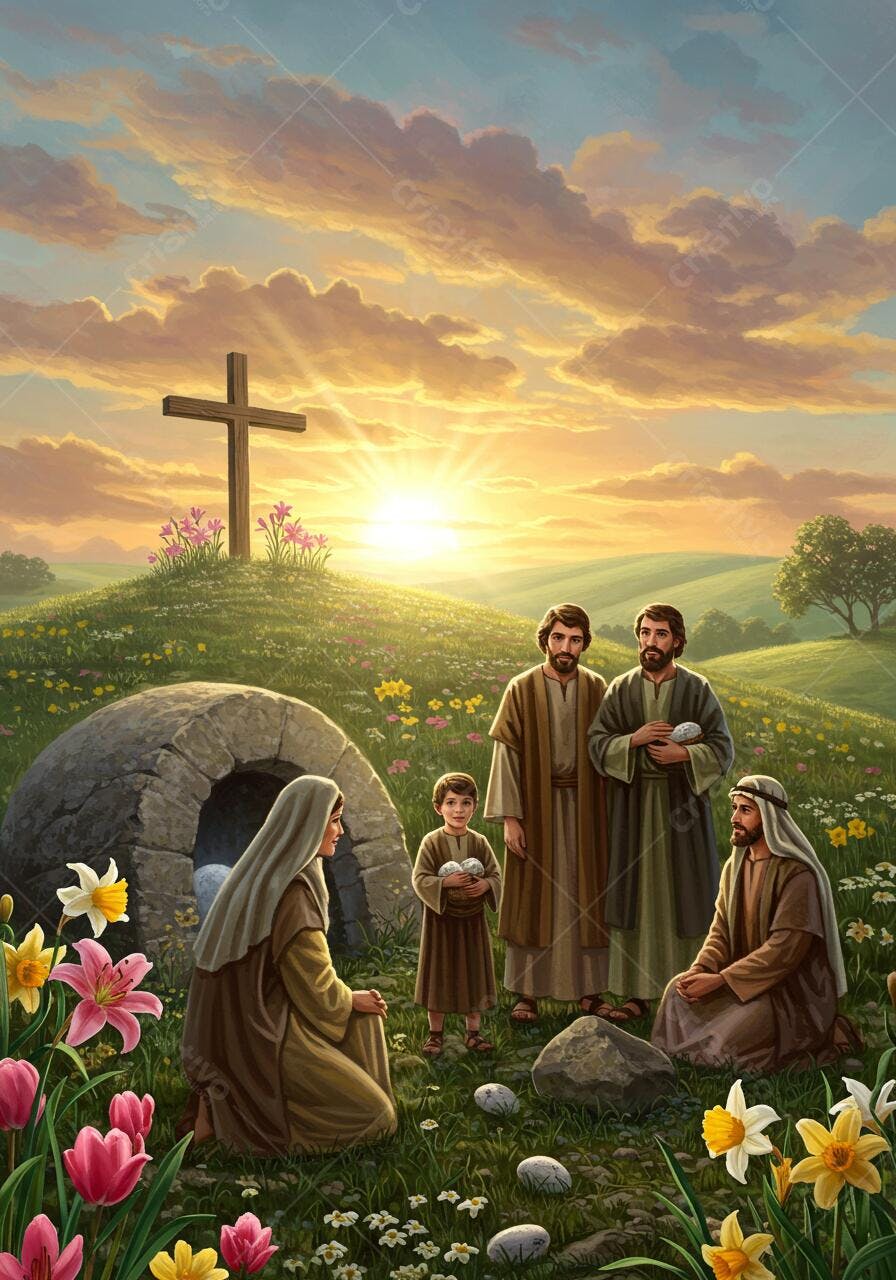 Ressurreição de Jesus Cristo ao amanhecer