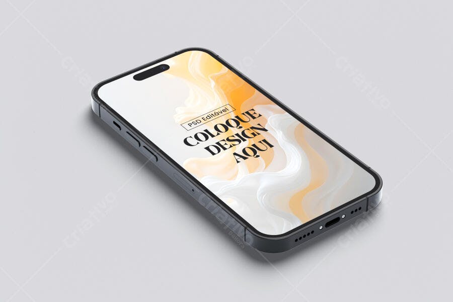 Mockup Smartphone Moderno com Design Abstrato