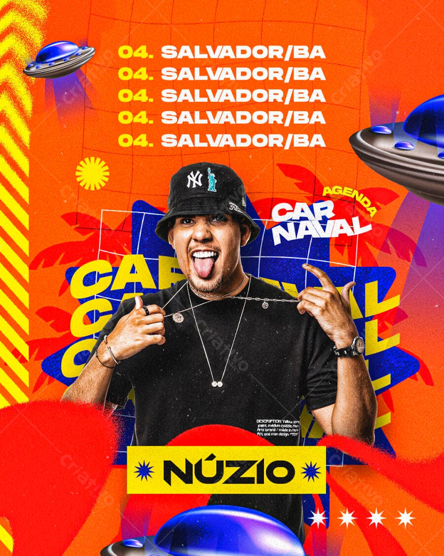 Flyer Carnaval Salvador PSD Editável