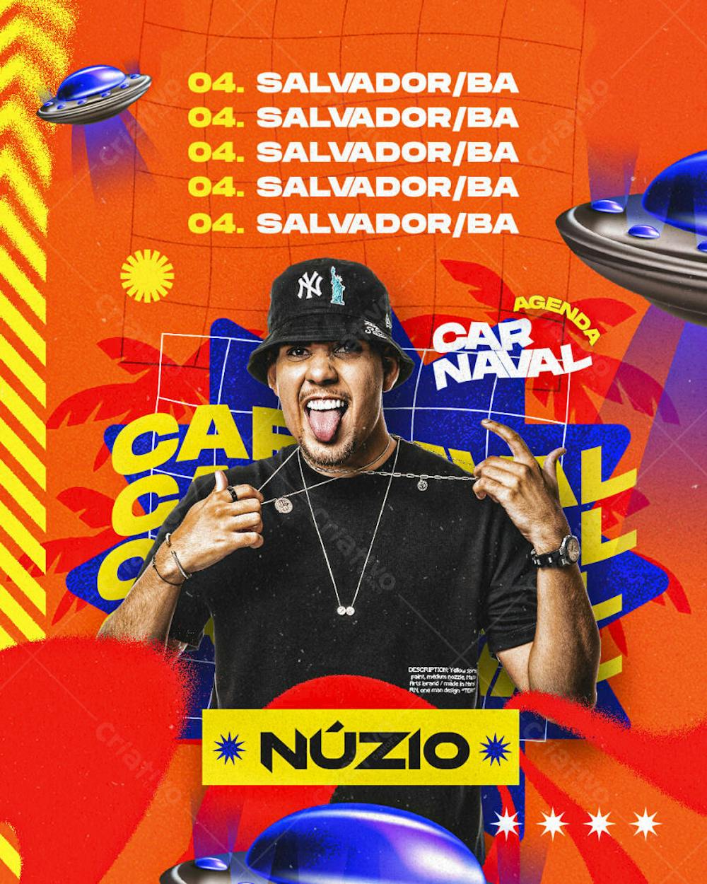 Flyer Agenda Carnaval Núzio Shows Feed