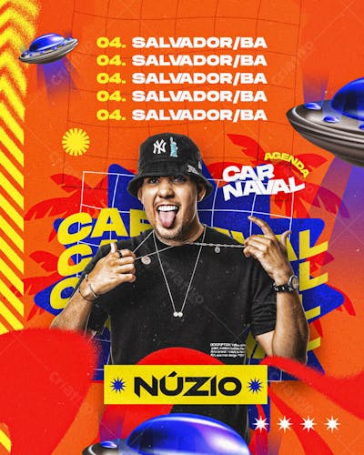 Flyer Agenda Carnaval Núzio Shows Feed
