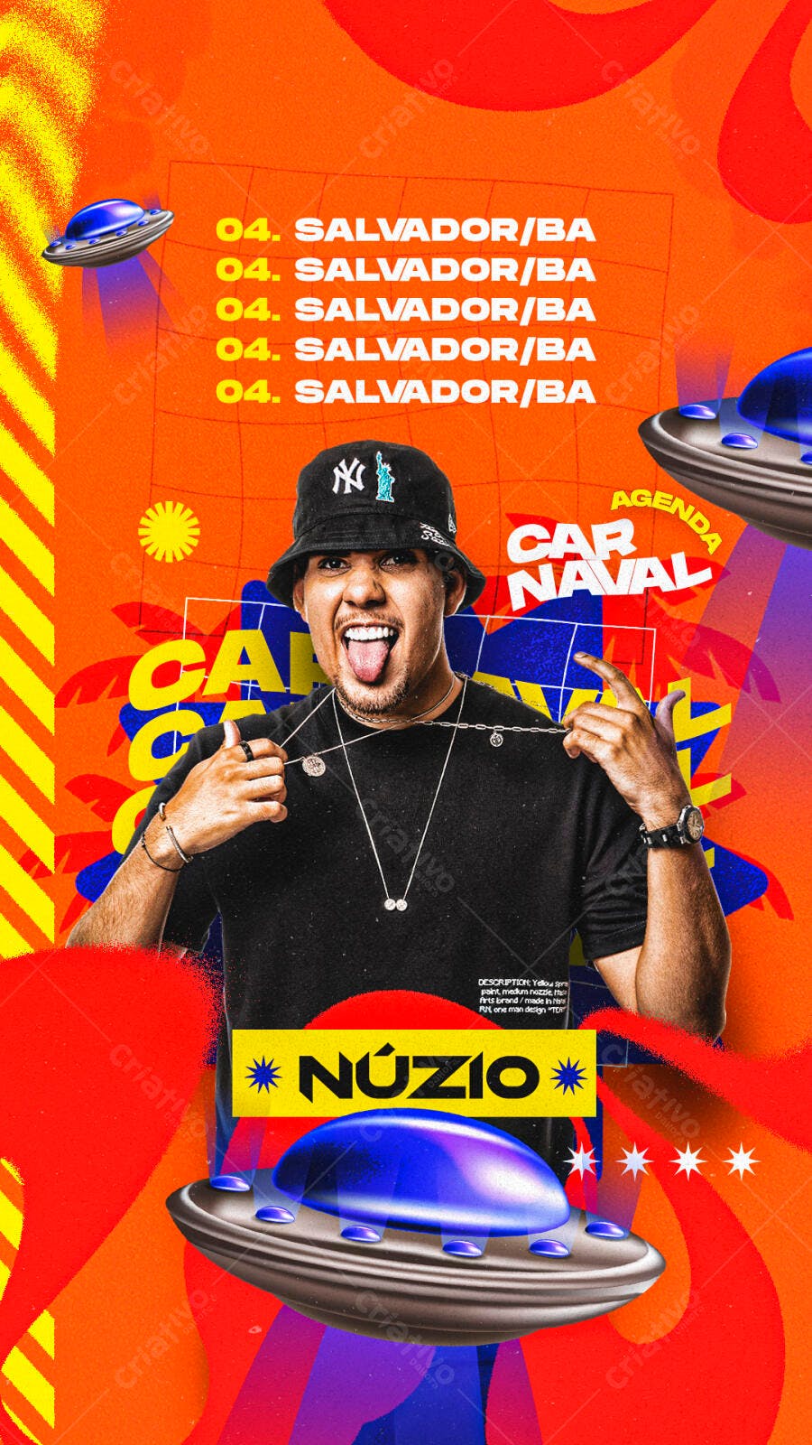 Flyer Carnatal 04 de Novembro PSD Editável
