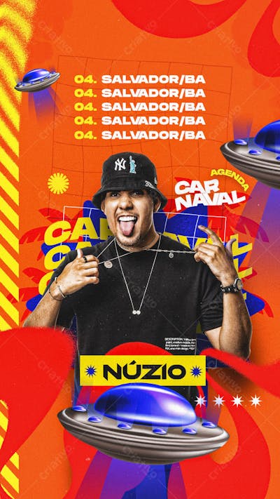 Flyer Agenda Carnaval Núzio Shows Story