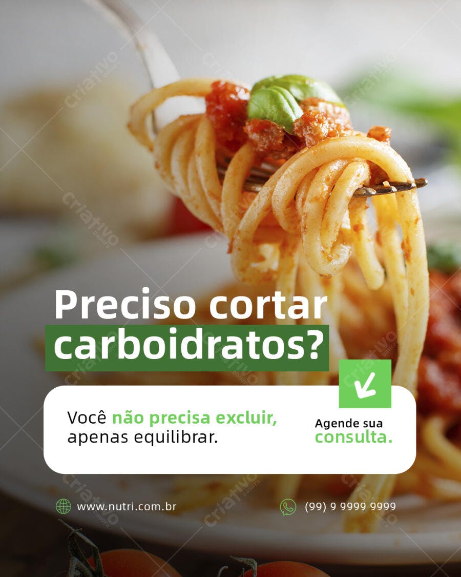 Flyer Nutricionista Alimentação Equilibrada PSD Editável