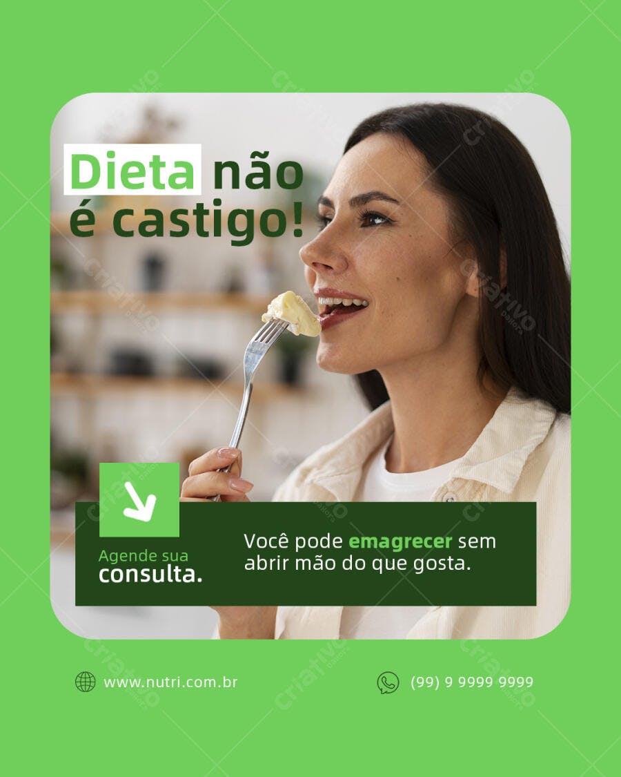 Postagem Instagram Dieta Saudável PSD Editável