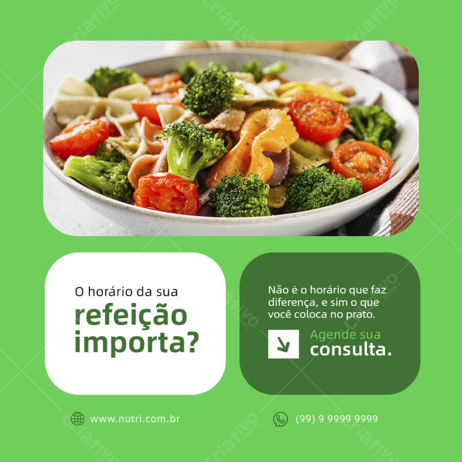 Postagem Instagram Nutrição Saudável PSD Editável