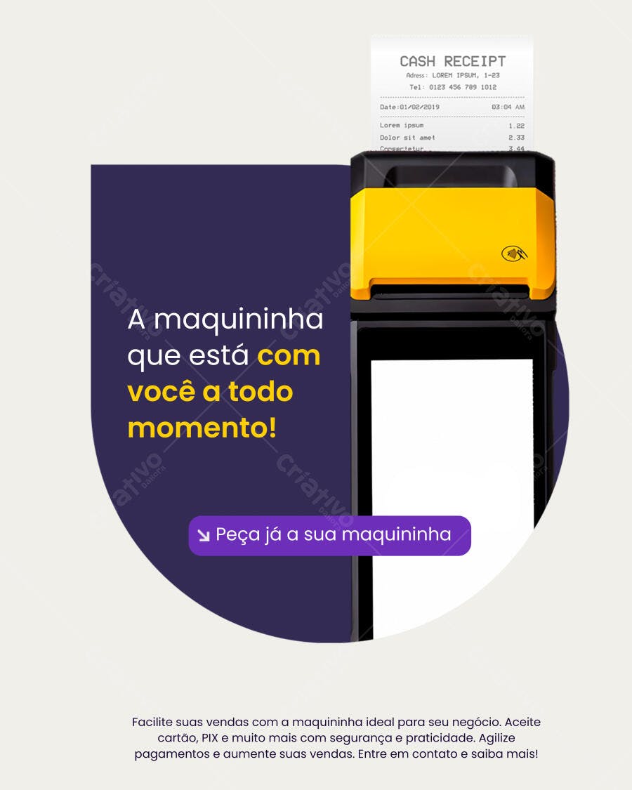 Flyer para Máquina de Cartão PSD Editável
