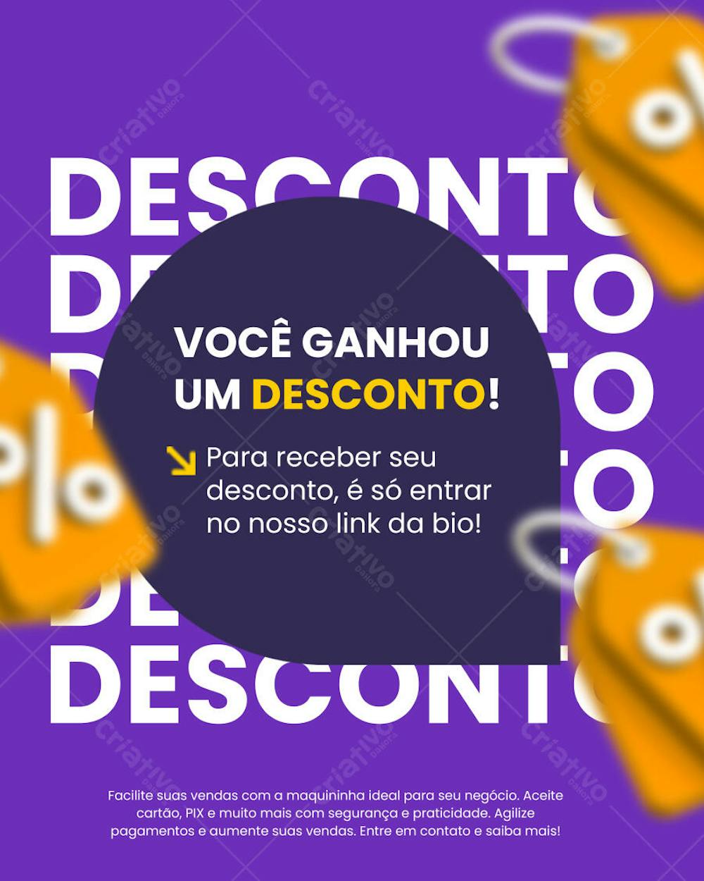 Você ganhou um desconto