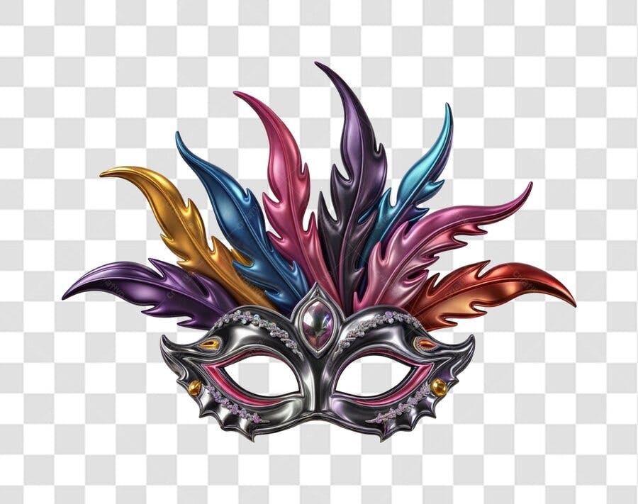 Máscara Carnaval PNG com fundo transparente