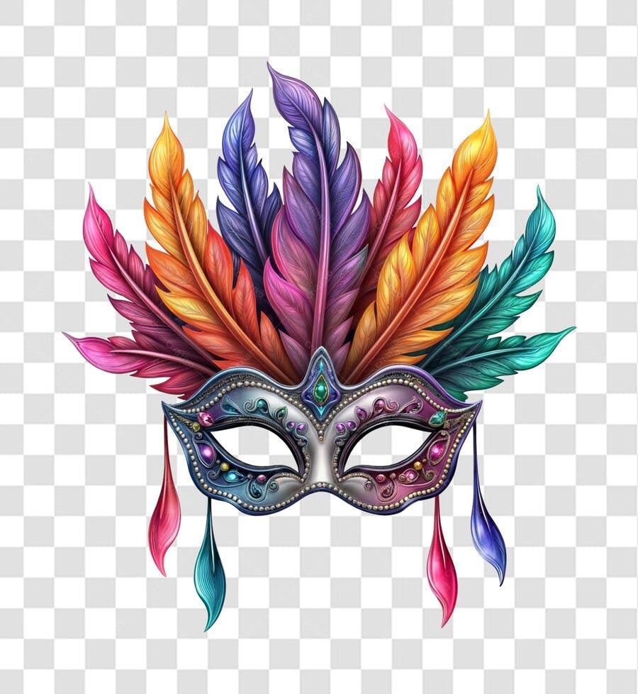 Mascara Carnaval PNG com fundo transparente