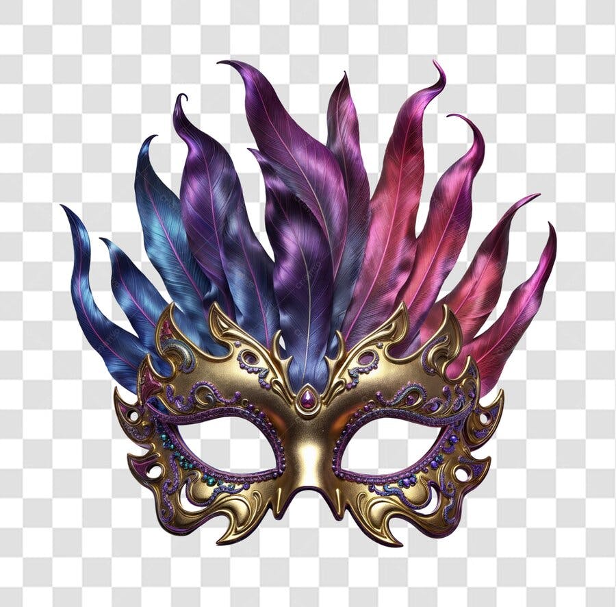 Máscara Carnaval PNG com fundo transparente