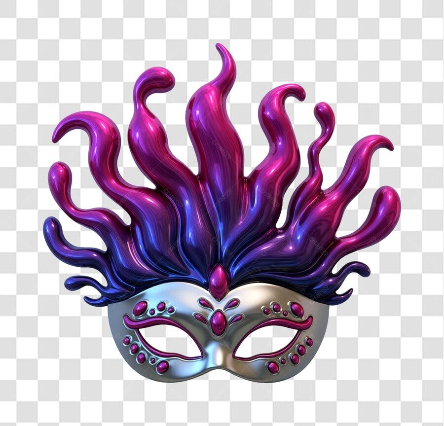 Máscara Carnaval PNG com fundo transparente