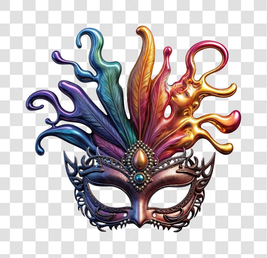 Máscara Carnaval PNG com fundo transparente