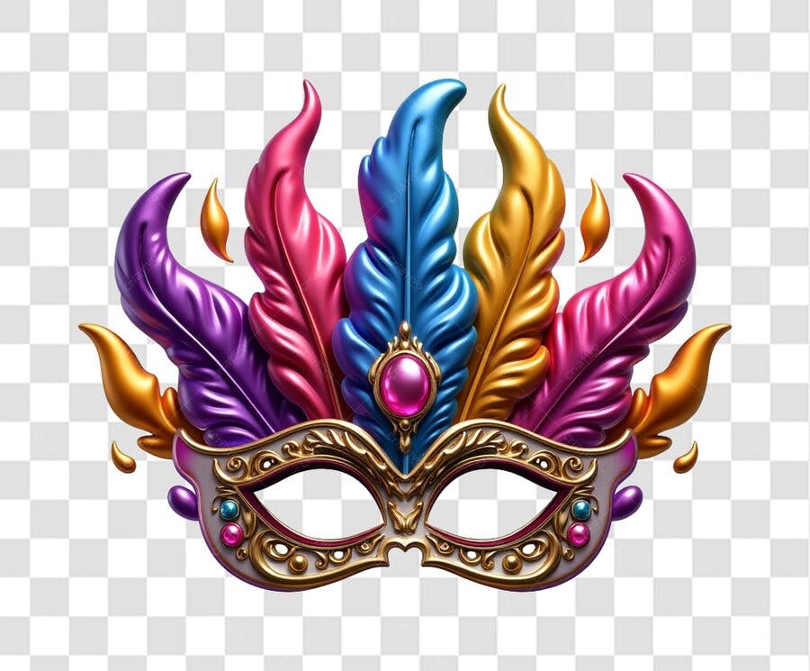 Máscara Carnaval PNG com fundo transparente