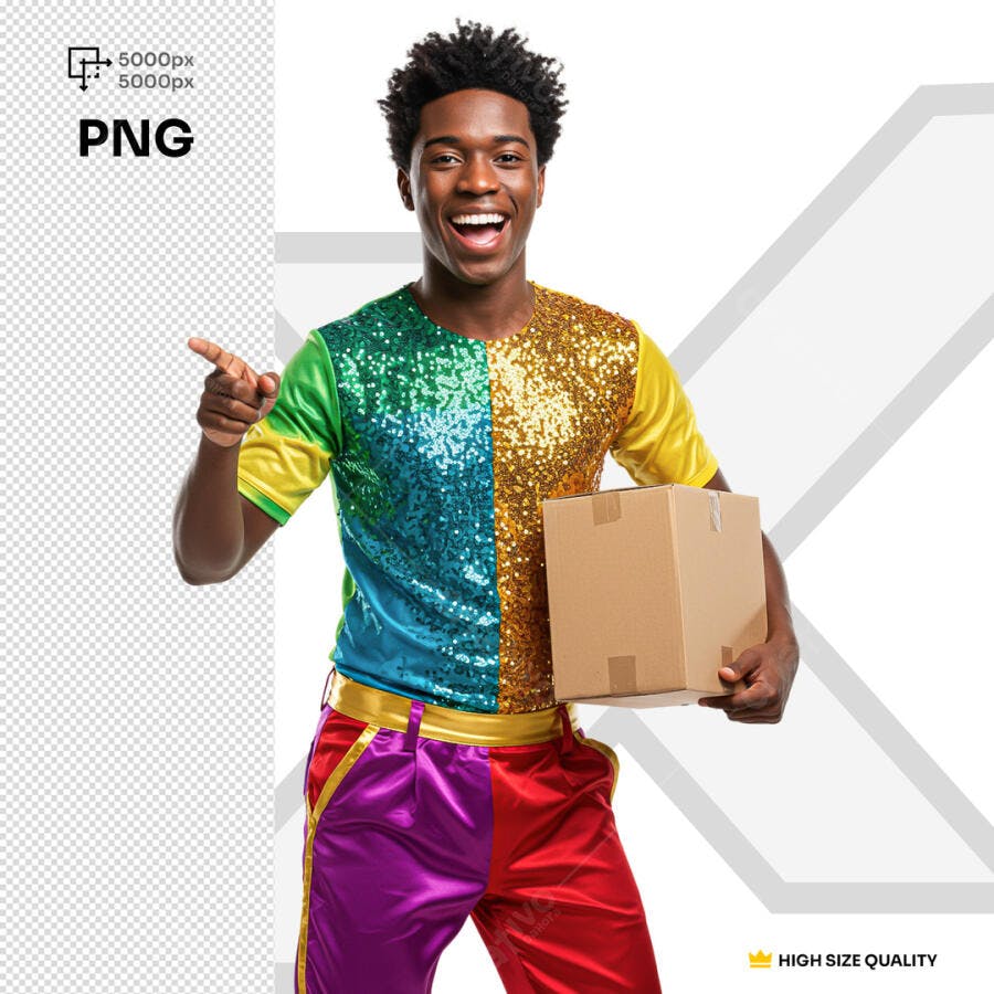 Mockup PSD para E-commerce com Modelo Afro Brasileiro