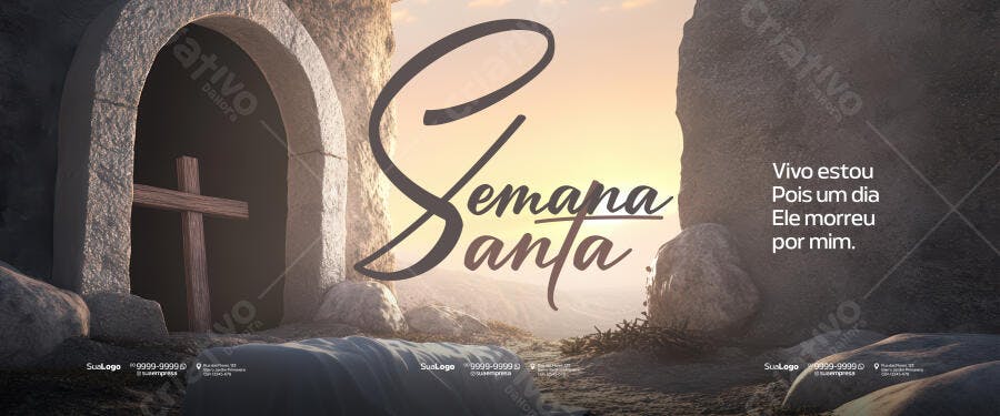 Banner Semana Santa PSD Editável