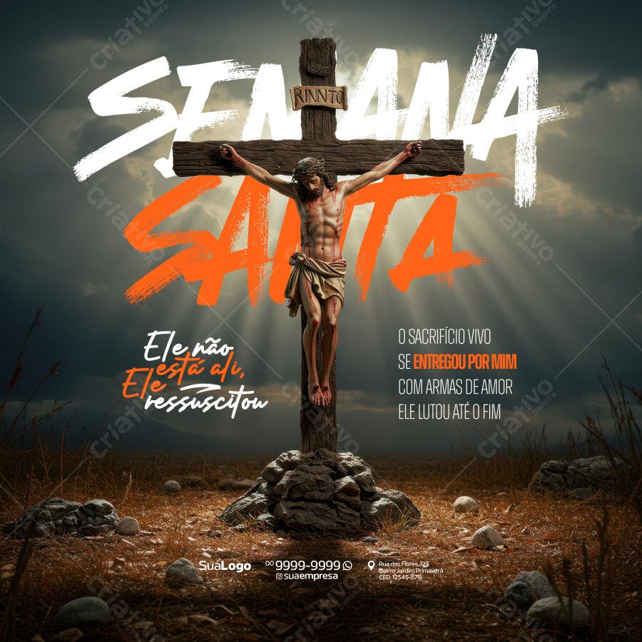 Flyer Semana Santa PSD Editável