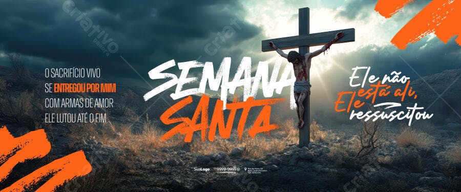 Banner Semana Santa PSD Editável