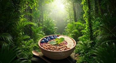 Delicioso Açaí Tropical Background 