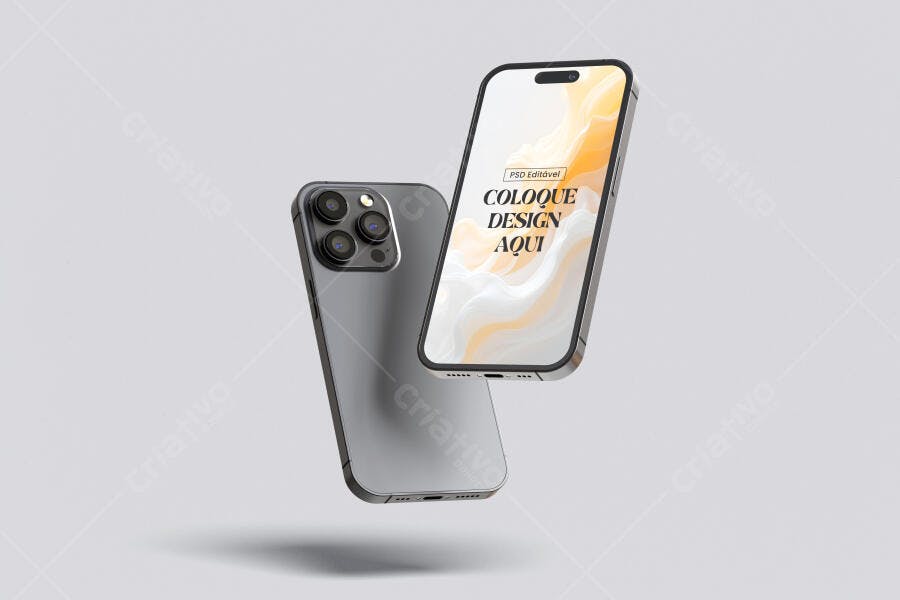 Mockup Smartphone Cinza - Design Moderno e Realista