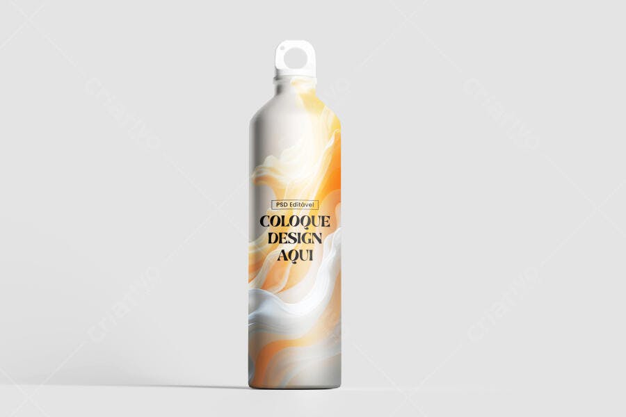 Mockup Garrafa Água - Design Moderno com Cores Pastel