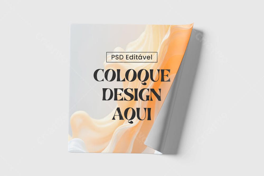 mockups de adesivos quadrados