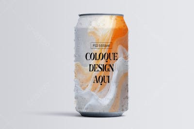 Mockups de latas de bebida
